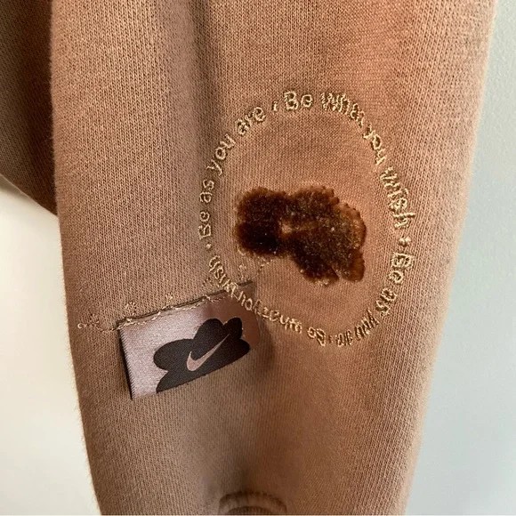 NIKE Sportswear Color Clash Women's Fleece Sweatshirt In Brown - Picture 7 of 8